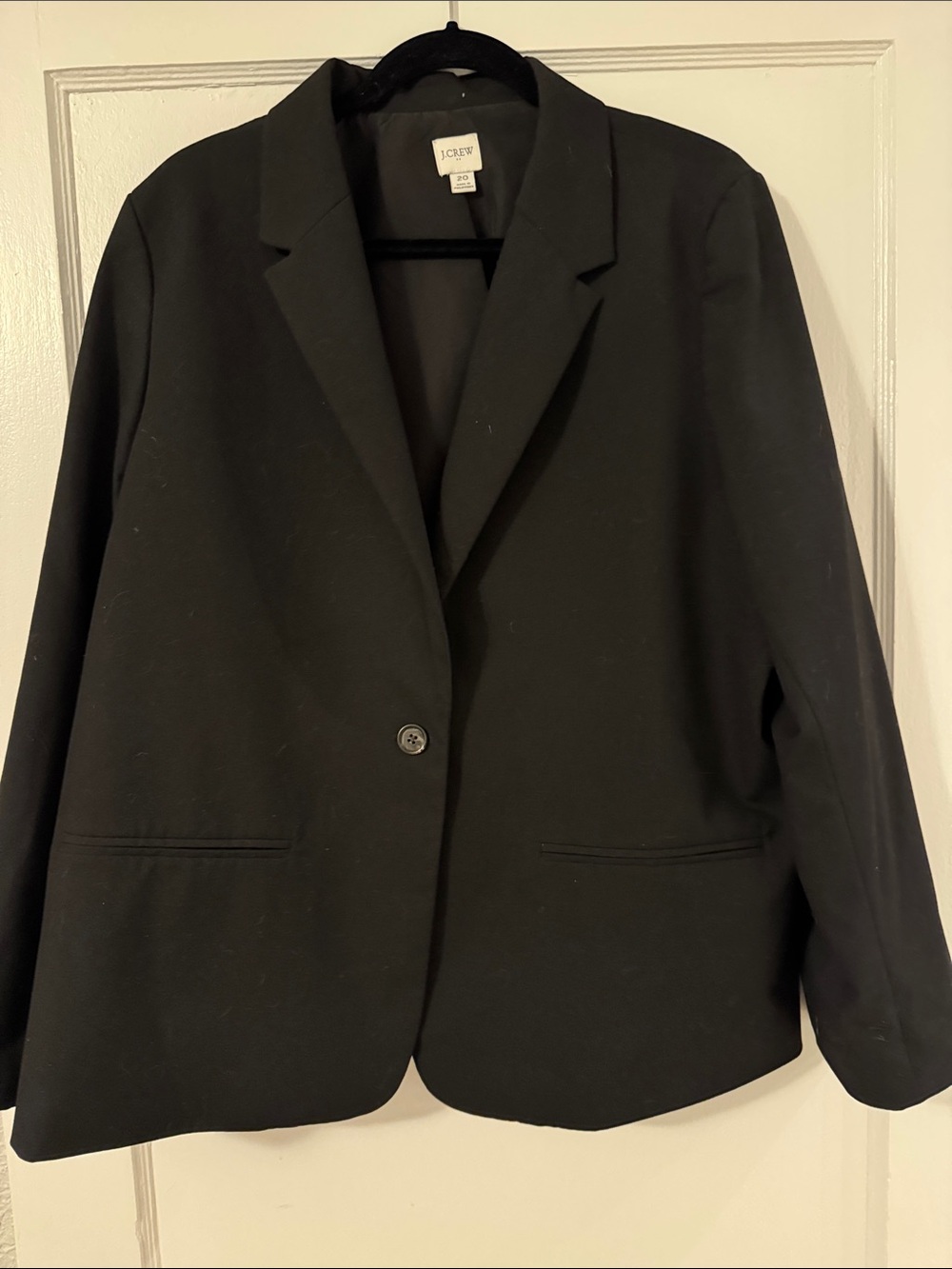 J. Crew Factory Classic Black Single-Button Blazer